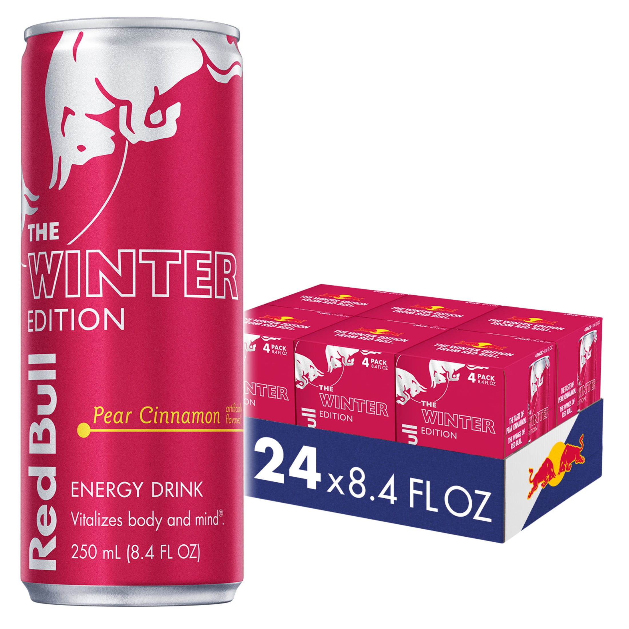 Red Bull Winter Edition Pear Cinnamon Energy Drink, 8.4 fl oz, 6