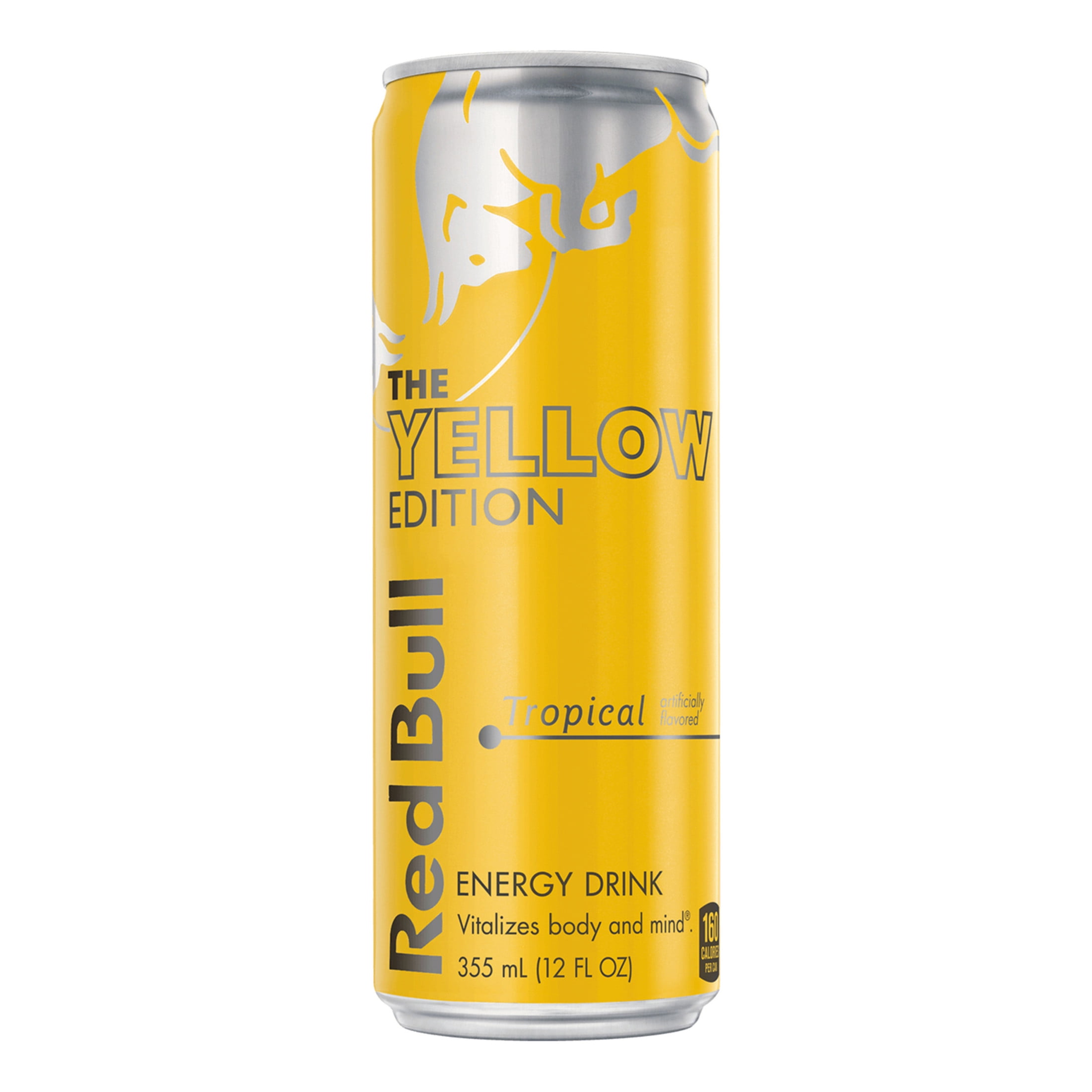 Red Bull Yellow Edition Energy Drink, Tropical, 114mg Caffeine, 12 fl oz Can