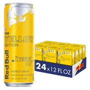 Red Bull Yellow Edition Tropical Energy Drink, 12 fl oz, 6 Packs of 4 Cans