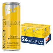 Red Bull Yellow Edition Tropical Energy Drink, 8.4 fl oz, 6 Packs of 4 Cans
