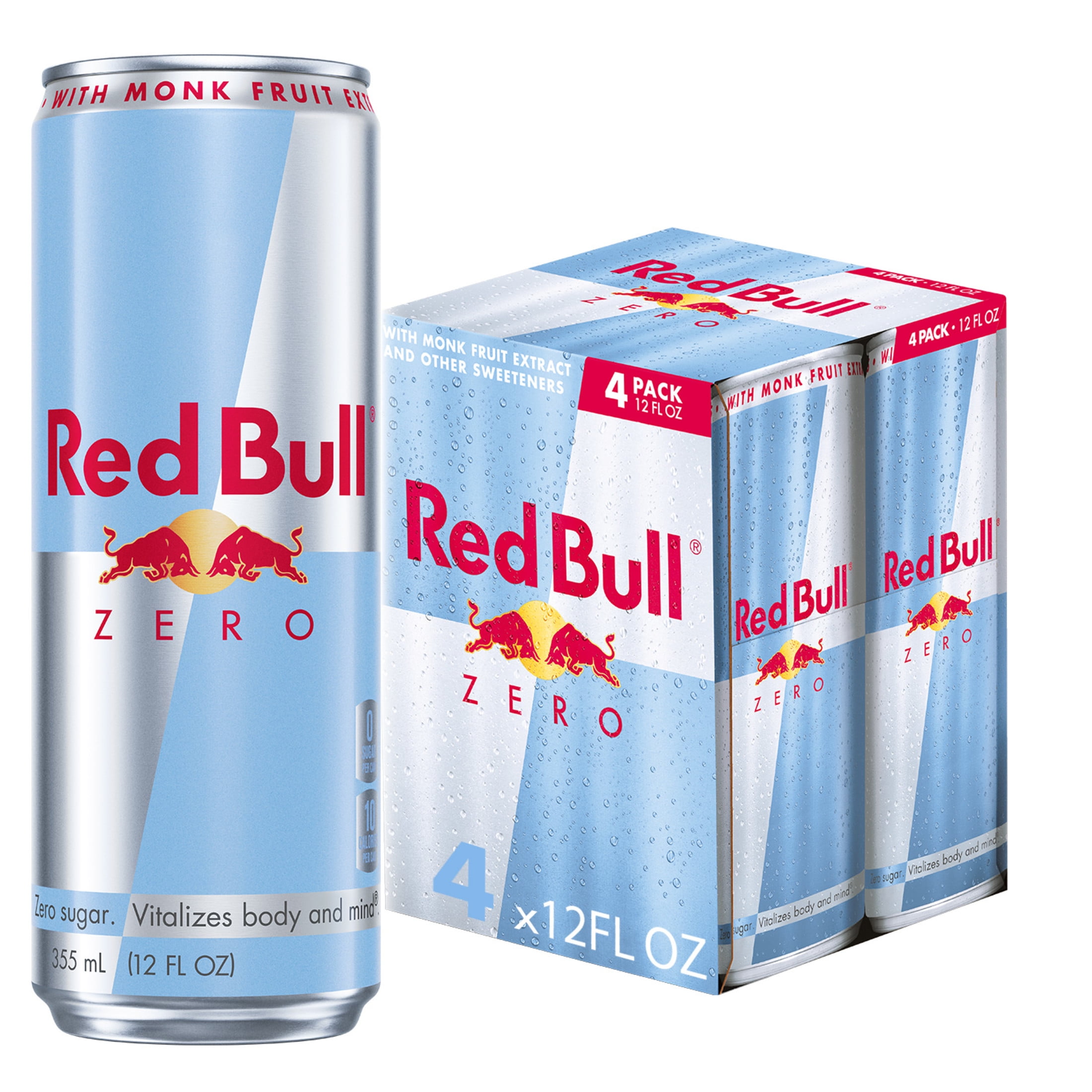 Red Bull Zero Energy Drink, 12 fl. oz., Pack of 4 