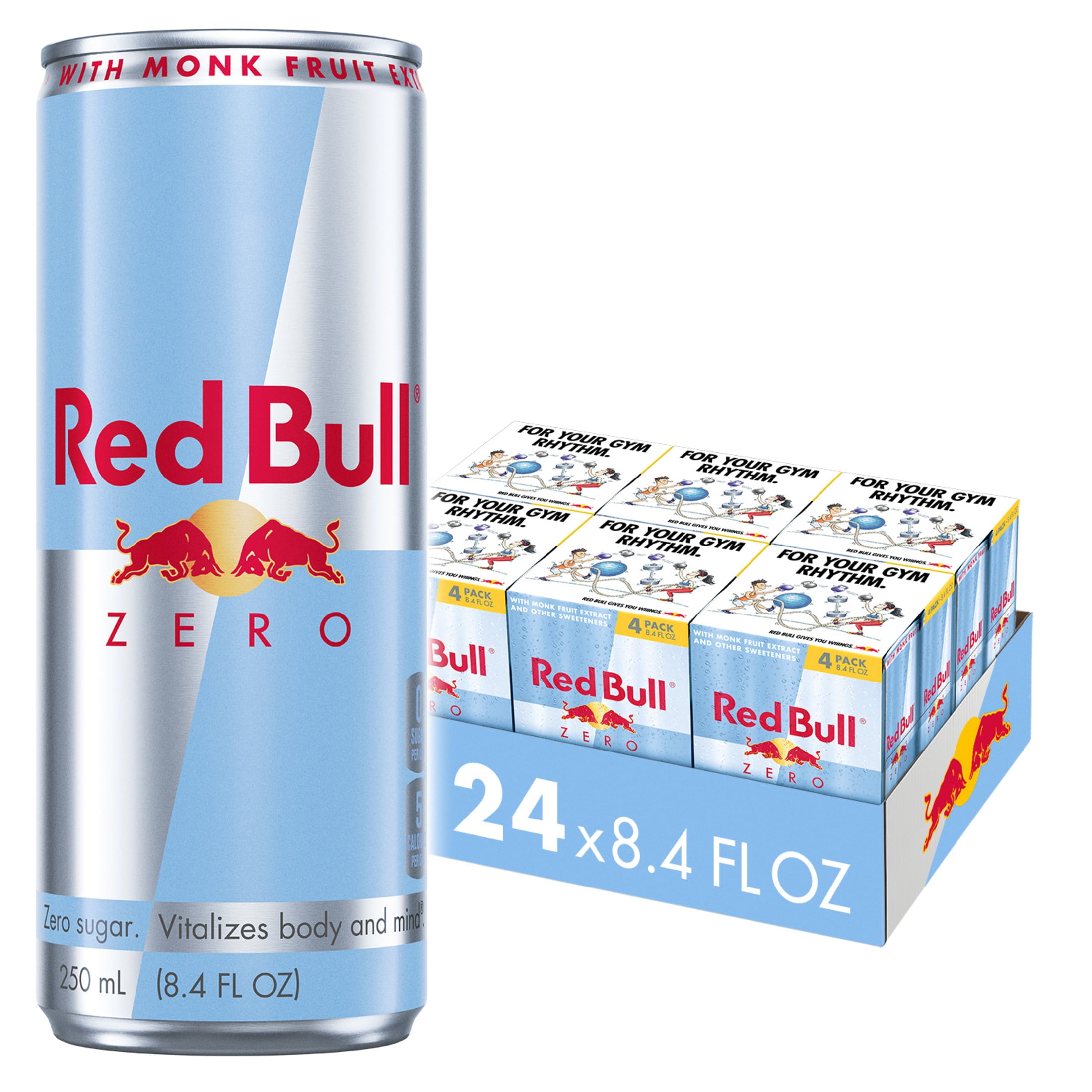Free Shipping! Red Bull Zero Energy Drink 8.4 fl oz Caffeine 80mg