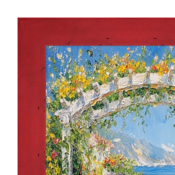 Red Burl Wood Flat Picture Frame 30x30 frame