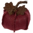 thumbnail image 1 of Red Burlap Pumpkin Fall Autumn Decoration Gift, 1 of 1