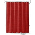 thumbnail image 1 of Red Burlap Texture Small Stall Shower Curtain, Waterproof Shower Curtains for Bathroom, Farmhouse Vintage Red Washable Fabric Cloth Bath Curtain for Bathtub Decoration with Hooks 36x72 Inches, 1 of 6