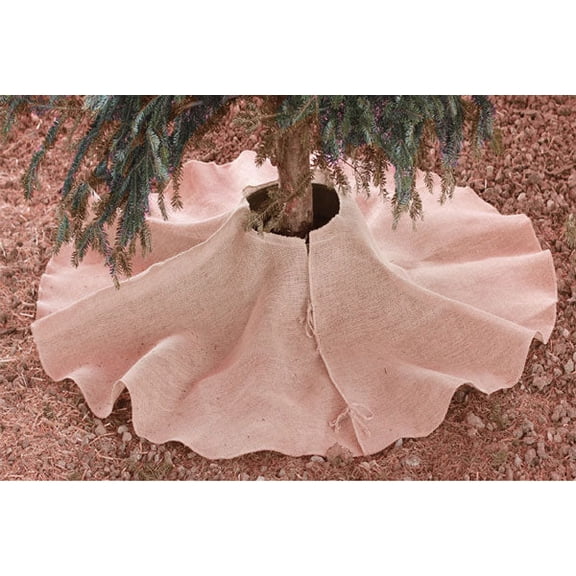 Red Burlap Tree Skirt 60-Red,