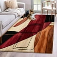 thumbnail image 1 of Red Burnt Orange Area Rug 4x6 Washable Rug Non Slip Geometric Boho Modern Abstract Large Area Rug Indoor Floor Carpet for Entryway Bedroom Kitchen Living Room Home Office Dining Room Nursery, 1 of 8