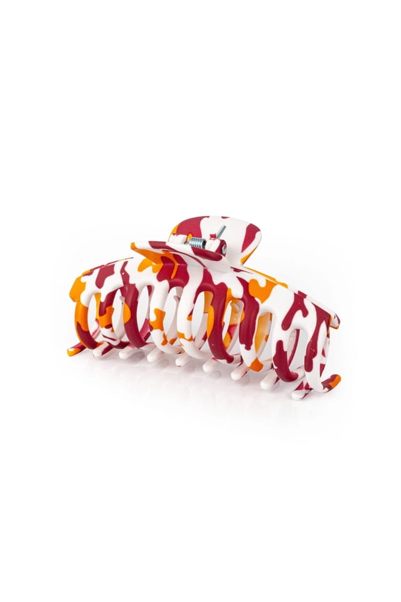 Red, Burnt Orange White Hair Clip (2 pack)
