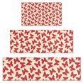 thumbnail image 1 of Red Butterfly Red Silhouette Pattern Kitchen Rugs Sets Of 3,Kitchen Runner Rugs Non Skid Washable,Decorative Kitchen Floor Mats for Kitchen,Sink,Laundry,17"x30"+ 17"x47" + 17"x59", 1 of 6