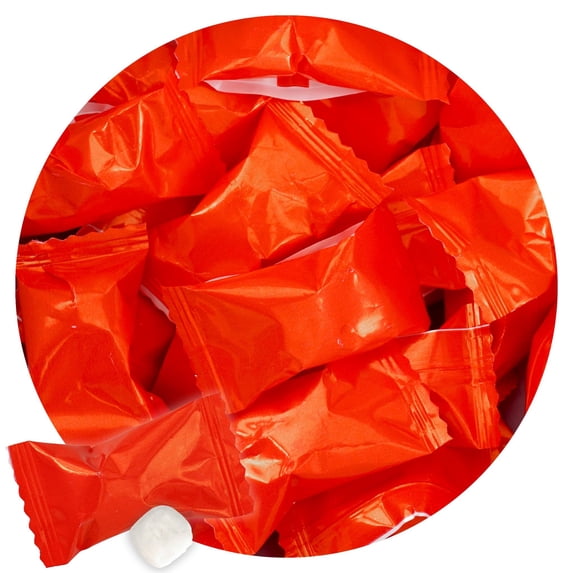 Red Buttermints, 7 Ounce Bulk Bag, After Dinner Mints, Approximately 50 Pieces, Butter Mints Individually Wrapped, Red Candy