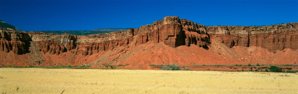 Red Buttes Utah Canvas Art - Panoramic Images (36 x 12)