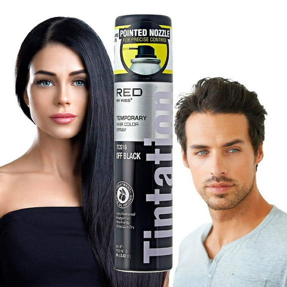 Red By Kiss Temporary Hair Color Dye Spray, Quick Dry & Smudge Proof, Styling Spray for Event, Fast Drying