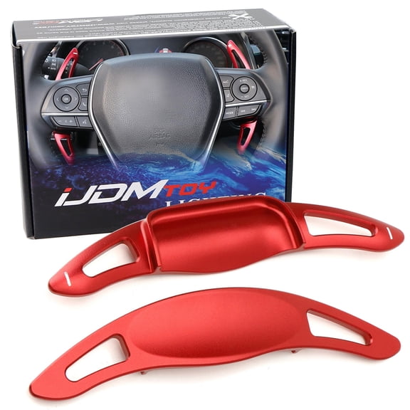 Red CNC Billet Aluminum Large Paddle Extensions For 2018-up Toyota Camry