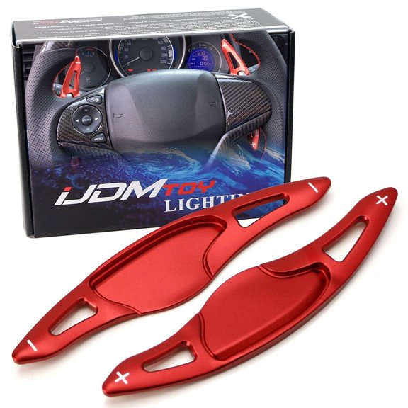 Red CNC Billet Aluminum Large Paddle Extensions For Honda HR-V Vezel, Honda FIT Jazz