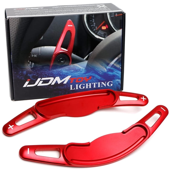 Red CNC Billet Aluminum Larger Paddle Shifter Extensions For Mini Cooper 3rd Gen F55 F56 F57 F54, Gen2 F60 Countryman