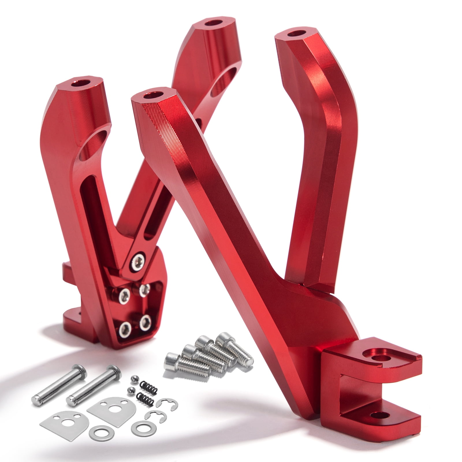Red CNC Rear Footpegs Bracket Peg Mount for SurRon Ultra Bee Electric Dirt Bike