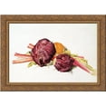thumbnail image 1 of Red Cabbages, Rhubarb and Orange 24x18 Gold Ornate Wood Framed Canvas Art by Charles Demuth, 1 of 2