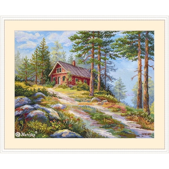 Red Cabin in the Woods K-254 Counted Cross-Stitch Kit