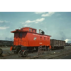 Red Caboose- Fine Art Canvas Print (20" x 30")