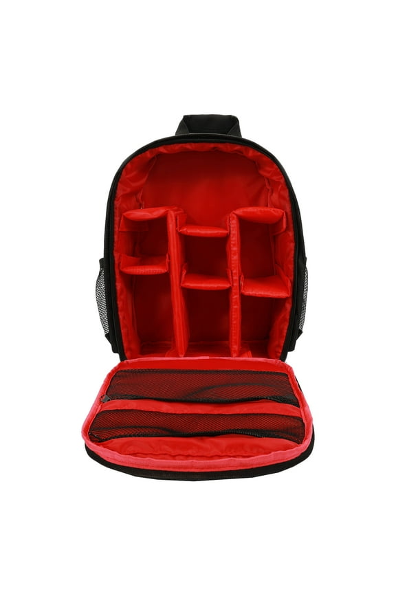 Red Camera Backpack For Dslr And Drone Storage Photography Bag Multi Function Padded Dividers Laptop Compartment Travel Backpack For Photographers