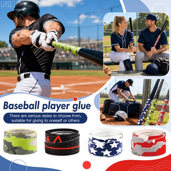 Red Camo Handle Grip, Tennis Racket Grip Tape, Tennis Overgrip, Bat Tape Grip, Sweat Resistant Non-Slip Athletic Grip Wrap for Baseball Bats, Fishing Poles, Racket Handle Upgrades