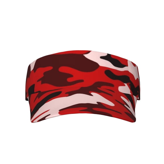 Red Camouflage Visor Hats Adjustable Beach Sun Visors Sports Outdoor Visor For Women Men