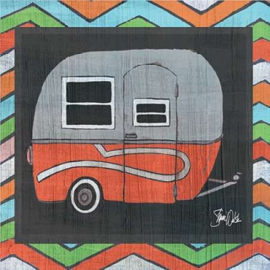 Red Camper - At the Lake Canvas Art - Shanni Welsh (24 x 24)