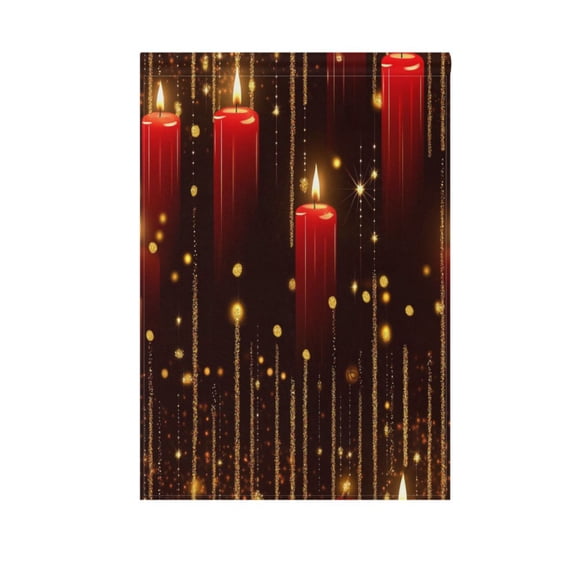 Red Candles Garden Flag Double Sided Outdoor Banners Yard Flags for Garden Home Holiday Decorations