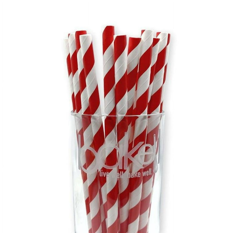 Reusable Straws/ Red Hear and Stripes Reusable Straws / 