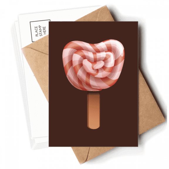 Red Candy Ice Popsicles Postcards Envelopes Blank Note Cards Mailing