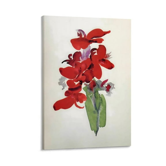 Red Canna by Georgia OKeeffe Painting Poster Room Aesthetic Poster Print Art Wall Painting Canvas Posters Gifts Modern Bedroom Decor 24x36inch(60x90cm)