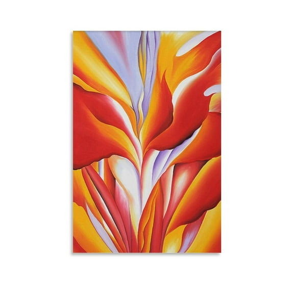 Red Canna Print Photo Art Painting Canvas Poster Home Decorative Bedroom Modern Decor Posters Gifts 12x18inch(30x45cm)