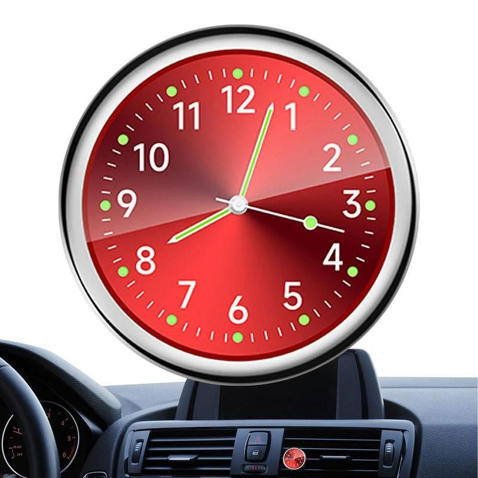 RedCar Clocks For Dash Analog Car Clock Glowing Quartz Car Dashboard