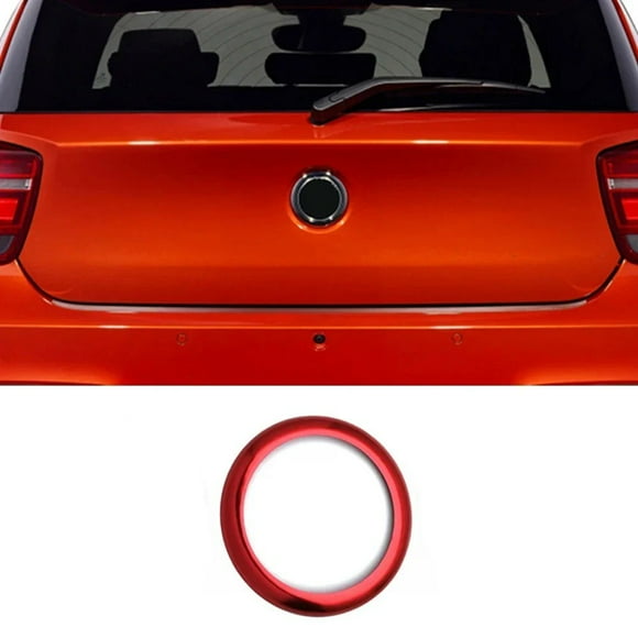 Red Car Rear Badge Ring Cover Logo Trim Sticker for BMW 1 Series F20/F21 11-19