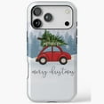 thumbnail image 1 of Red Car Xmas Tree Roof Art Case for iPhone 11 12 13 14 15 16 17 Pro Max, 1 of 2