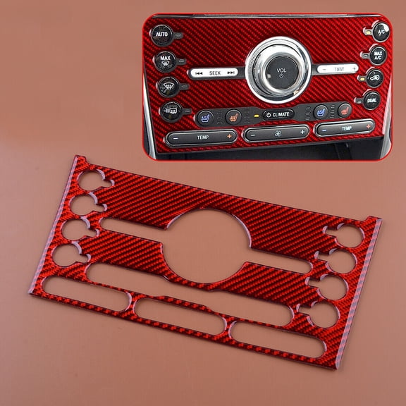Red Carbon Fiber Center Console Panel Trim Fit For for Ford Explorer 2013-2019