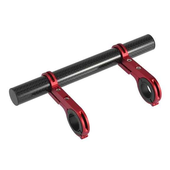 Red Carbon Fiber Pattern Handle Bar Extender Double Aluminum Alloy Handlebar Extension Bracket for Bicycle