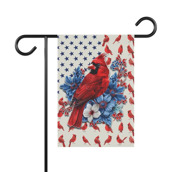 Red Cardinal America 4th July Flag,Patriotic Red Cardinal Flag ID-0610-IJ8Q