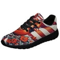 thumbnail image 1 of Red Cardinal American flag Shoes Sneakers Black Size 4, 1 of 7