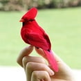 thumbnail image 1 of Red Cardinal Birds 5" Artificial Foam Birds with Feathers Clip for Christmas Tree Decor(12pcs Clip), 1 of 6