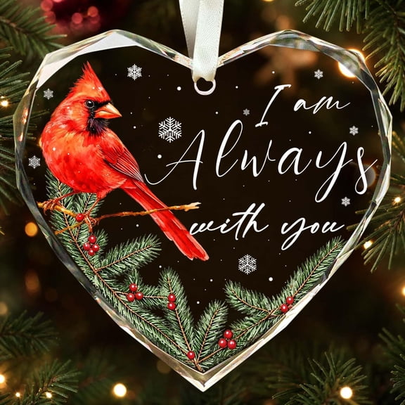 Red Cardinal Birds Christmas Tree Decoration Glass Ornaments 2026 - Xmas Decor - Ornaments for Christmas Tree - Holiday Presents - Gift Exchange Ideas - Car Hanging Decoration - Wine Bottle Decor