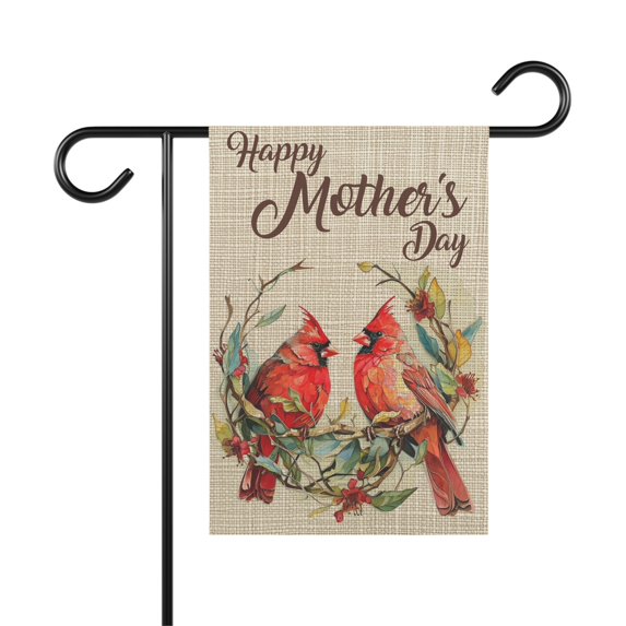 Red Cardinal Happy Mothers Day Garden Flag, Best Gift For Mom ID-0306-OVCF