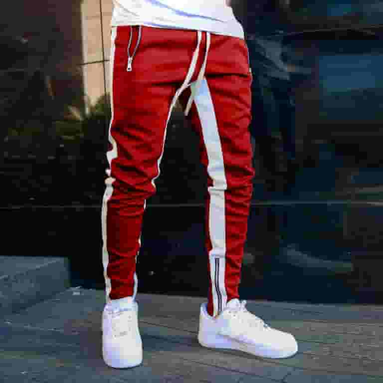 Red Cargo Pants Mens Autumn Winter Leisure Outdoor Sports Red Cargo Pants Mens Autumn Winter Leisure Outdoor Sports