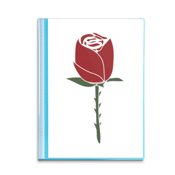 Red Carnation Flower Pattern Book Sheet Protectors Portfolio Binder Folder