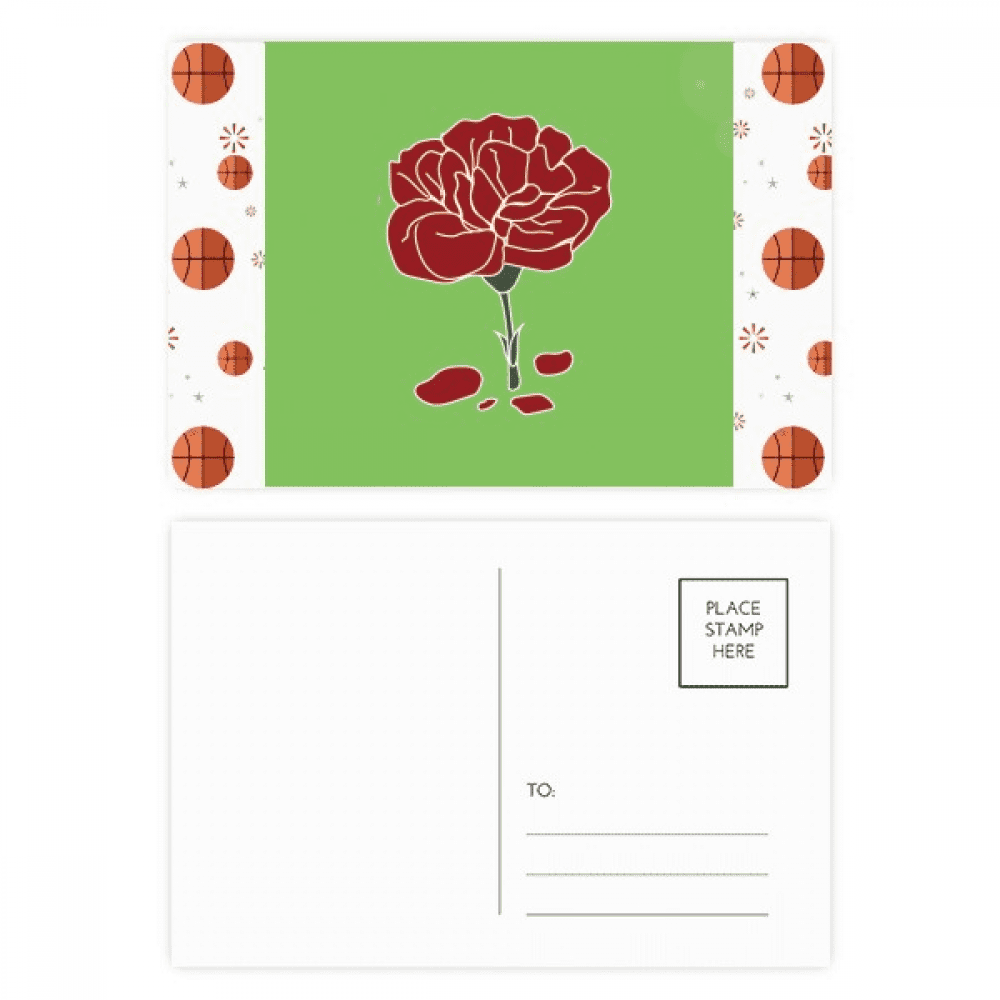 Red Carnation Mother Day Flower  Basketball Postcard Set Thanks Card Mailing Side 20pcs