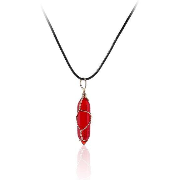 Red Carnelian Crystal Pixiu Healing Pendant Necklace Natural Stone Gemstone Fox Protection Agate Chakra for Women Unisex Friendship Lucky Jewelry