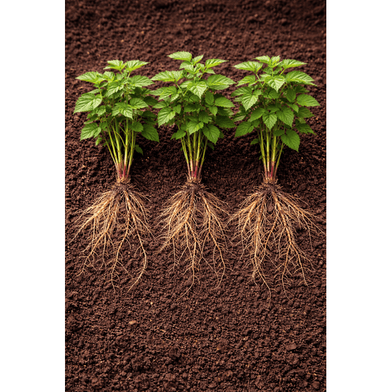 Red Caroline Raspberry Plants to Grow - Easy to Grow Rooted Plants - Grow Delicious Raspberry Fruits (3 Plants)