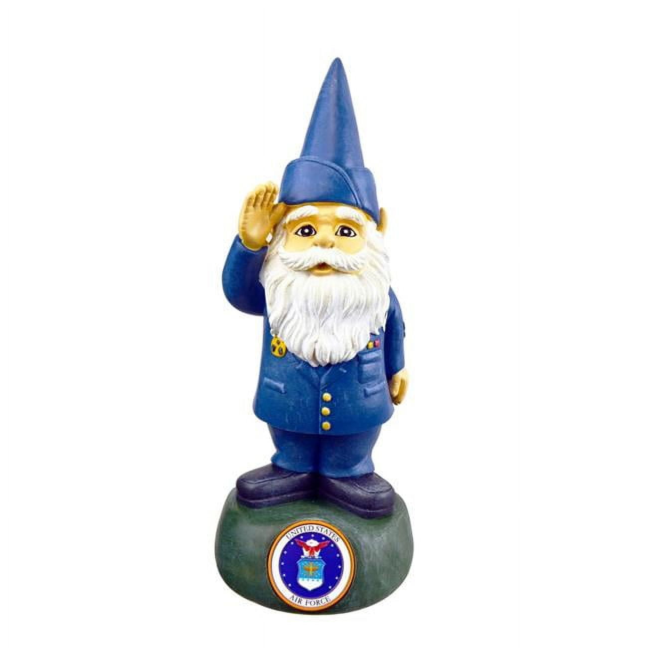 Saluting Blue and White Polyresin Air Force Garden Gnome