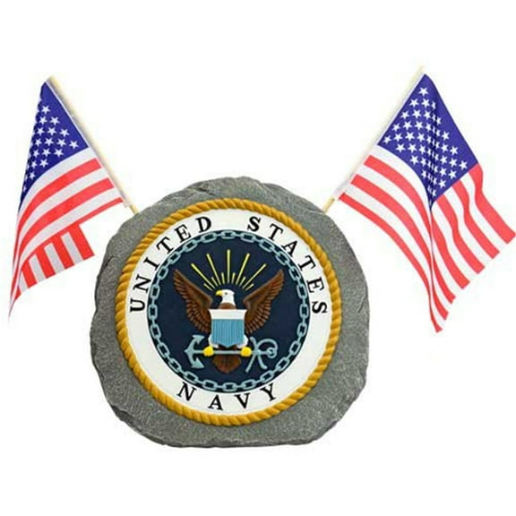Red Carpet Studios 35184 Patriotic Garden Stone, Navy