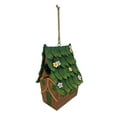 thumbnail image 1 of Red Carpet Studios 40918 Resin Outdoor Hanging Bird House, Green Roof, 1 of 1
